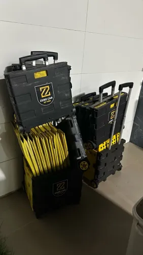 Carrinho Cesto Portátil Multiuso Dobrável