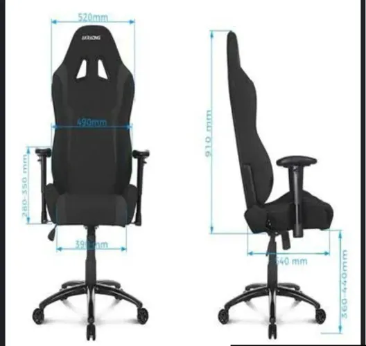 Cadeira gamer ak racing tecido (não suar) base aguenta 190 kilos