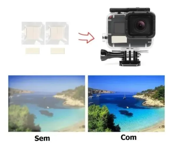 Conjunto 12 Pastilhas Antiembaçante Anti Fog Gopro Hero
