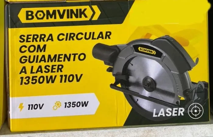 Serra Circular Elétrica 1850W Com Guia Laser Profissional - BOMDER