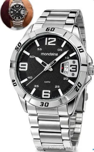 Relógio Mondaine Masculino Original Analógico Aço inoxidável