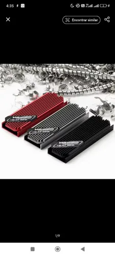 Dissipador SSD NVMe M.2 2280 com alumínio e thermal pad para resfriamento PC