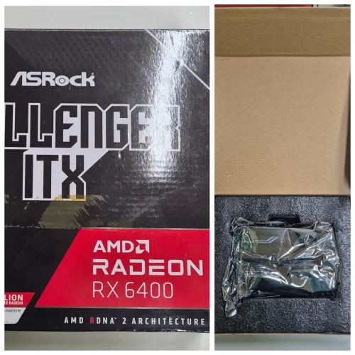Placa de vídeo Desktop Amd Radeon Rx 6400 4gb Asrock Challenger Na Caixa , Semi-Nova!