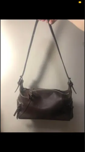 Bolsa de ombro de tecido/ couro PU com alça ajustável 