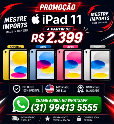 iPad 11 Lacrado com Garantia Apple Poucas Unidade