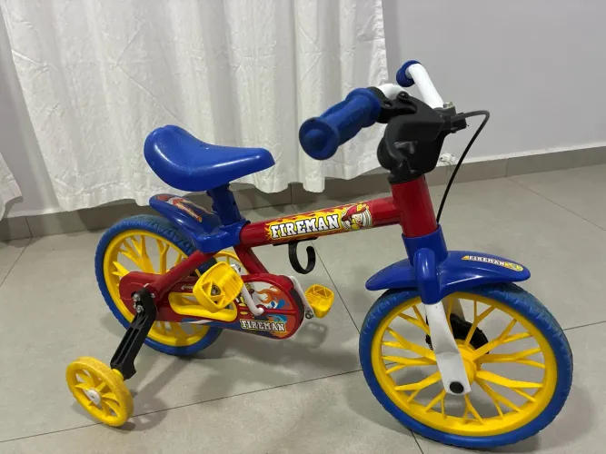 Bicicleta Infantil Nathor Aro 12 Fireman Cor Vermelho