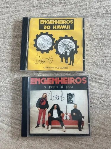 CD original engenheiros do Hawai autografado pelo Humberto Gessiger