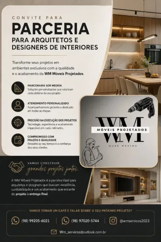 Busco parceria com arquitetos e designers de interiores