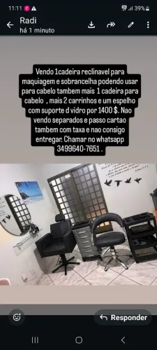 Vende-se: Moveis de salão de cabelereiro em Uberlândia 1.400 reais