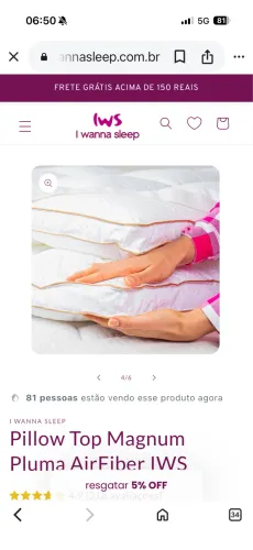 Pillow Top Magnum Pluma AirFiber IWS