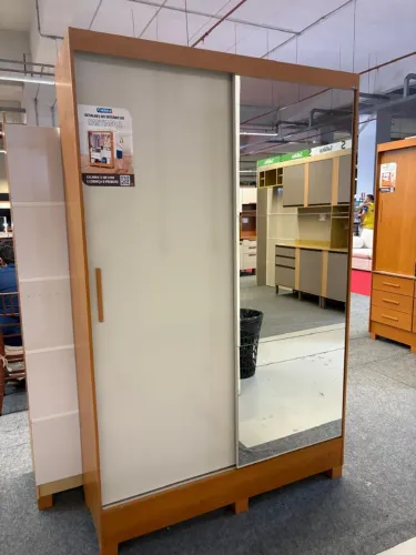 Guarda roupa solteiro duas portas C/espelho novo a pronta entrega*