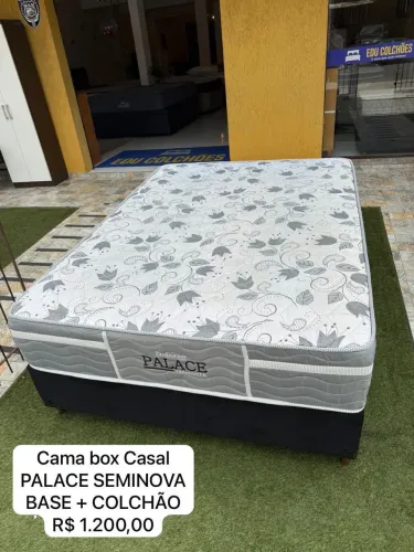 Cama box Casal PALACE SEMINOVO TOP - ENTREGAMOS