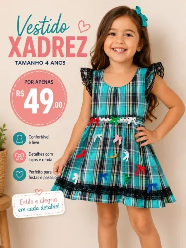 Vestido infantil linha premium exclusivos 