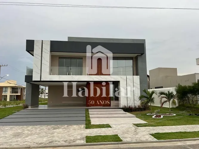 Casa nova com piscina a venda no Cond. Alphaville Sergipe. 284m². 03 suítes. Vista Mar.-16