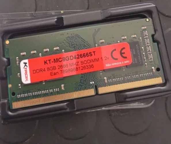 Memória ddr4 8g para notebook