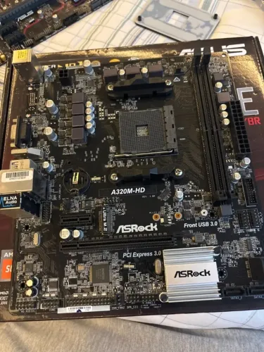 Placa mãe AM4 AMD AsRock A320M-HD