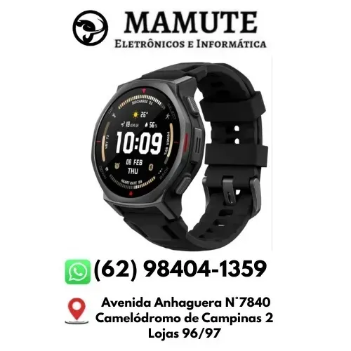 Relógio Amazfit T-Rex 3 Pro A2444 Tactical Black | GPS + Wi-Fi | Original Global AMOLED