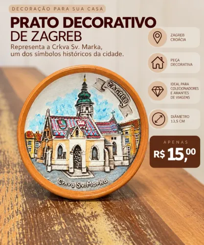 Prato decorativo de Zagreb