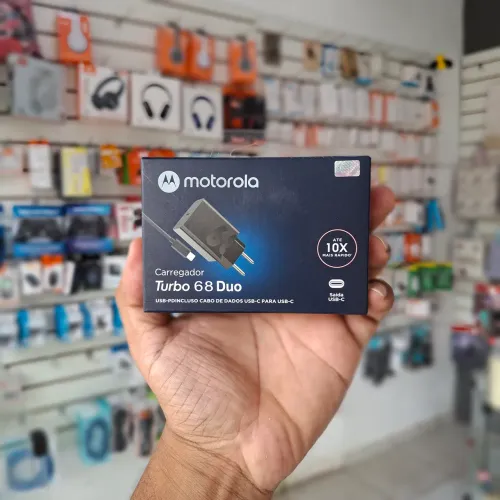 Carregador Motorola 168w Duo tipo C - entrega em slz e região