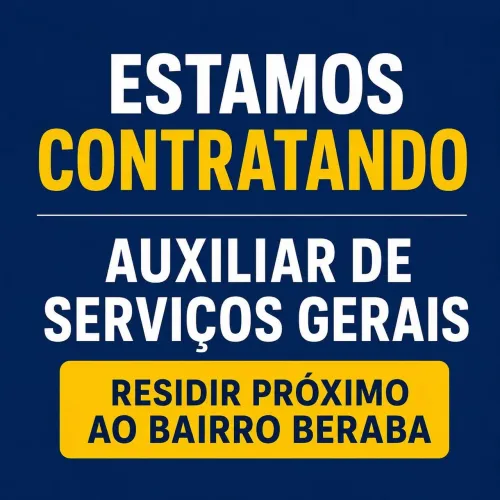 Auxiliar de Serviço Gerais 
