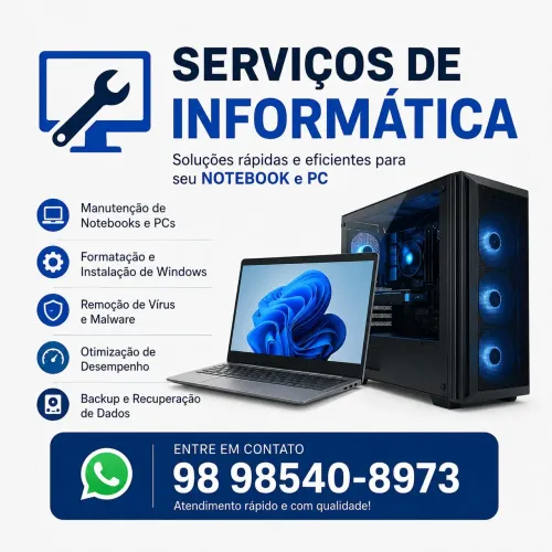 Serviços de Informatica - Manutenção de Pc e notebook