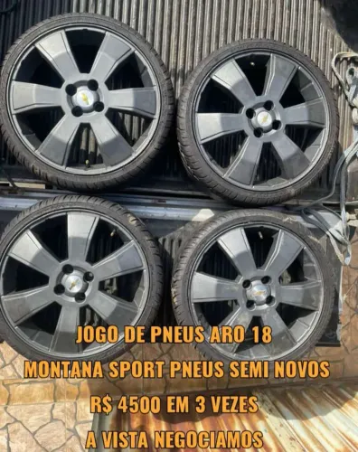 JOGO DE RODAS C PNEUS ARO 18 MONTANA SPORT