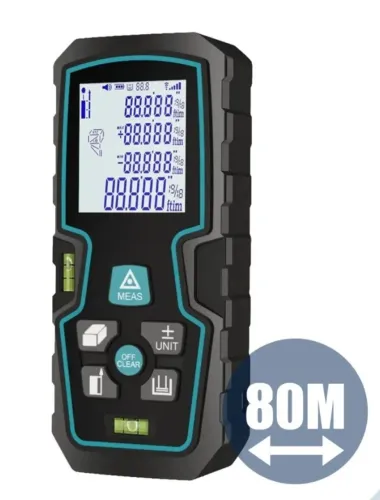 Trena Laser Luatek 80m Digital com Cálculo de Área e Volume