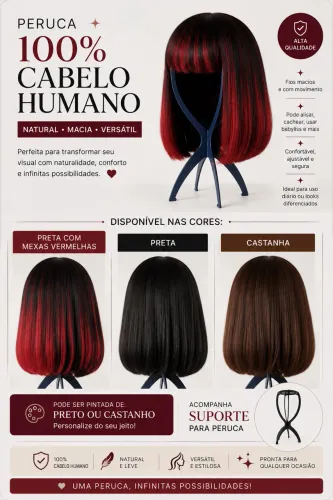     Peruca/Lace 100% Cabelo Humano | Fios Naturais | Excelente Estado