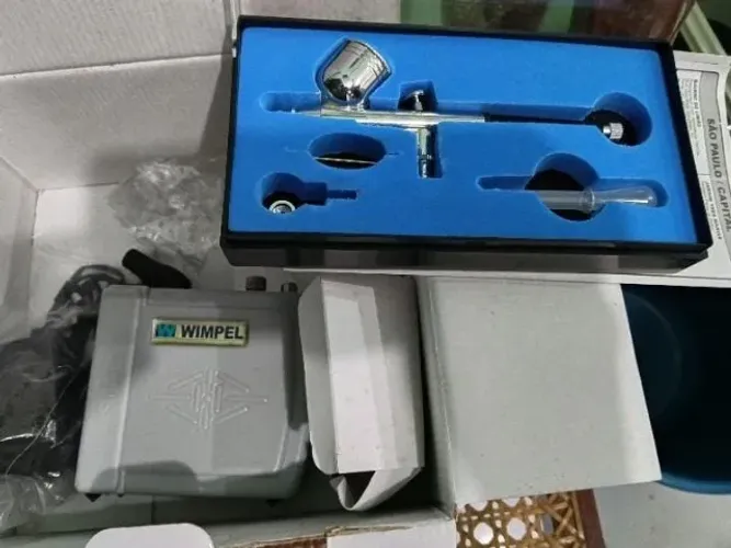Kit Completo Aerógrafo wimpel e minecompressor