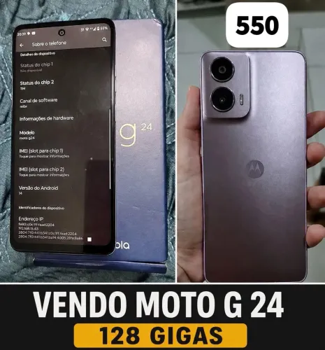 Vendo celular novo moto g 24
