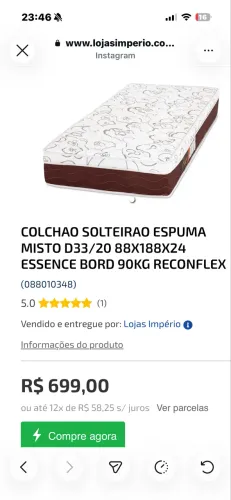 Colchão semi novo
