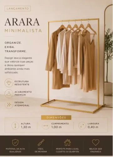 Arara Ilha Centro de Loja - Expositor para Roupas