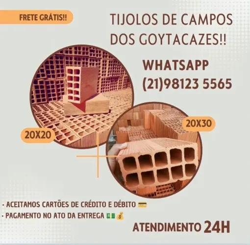 Tijolos de Campos dos Goytacazes direto da fábrica ?