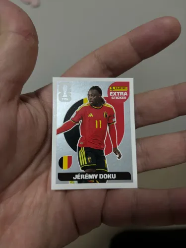 Figurinha Extra Legend Jérémy Doku (Prata) - Copa 2026 - ESTADO DE NOVA
