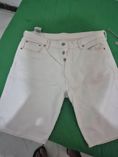 Bermuda jeans masculina levis 501 original off whilte