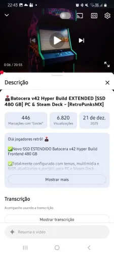  HD 500 gb com  BATOCERA 42  HYPERBUILD 480GB pc e steam deck0 GB 