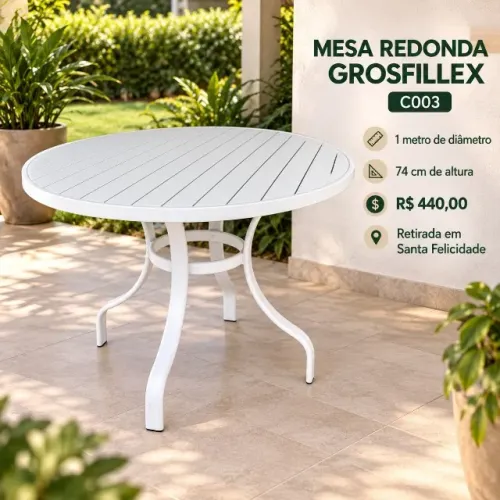 MESA REDONDA PARA ÁREA EXTERNA GROSFILLEX (C003)
