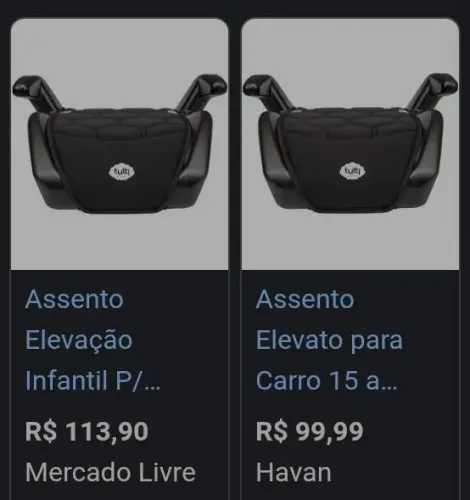 Assento infantil p/ carro 