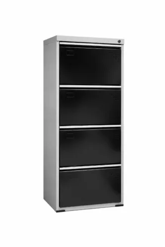 Arquivo De Aço Oficio 133x47x57 4 Gavetas Preto Pandin Preto (Usado)