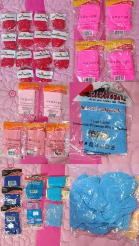 Meias de sedas para artesanato 