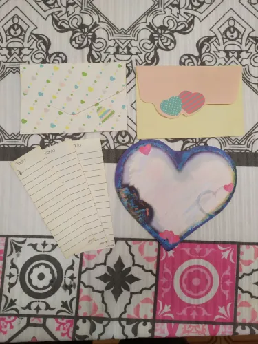 Kit Papel de Carta e Envelopes De Coração