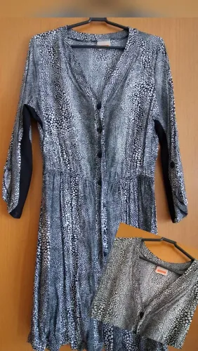 Vestido Preto e Branco Mercatto<br>Tamanho P, 36<br>R$ 20,00<br>Retirada em Águas Claras