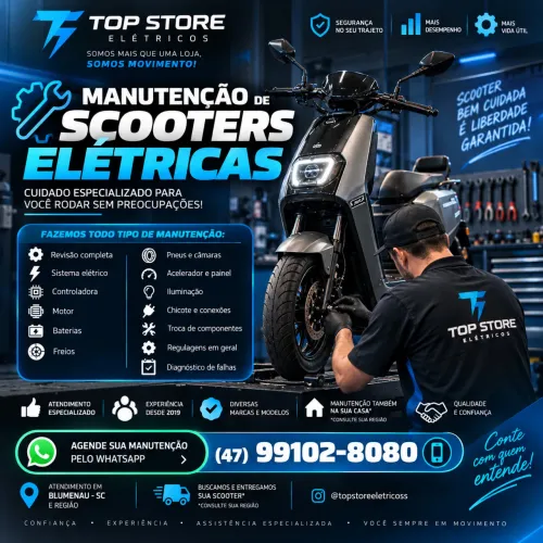 Manutenção de scooter e bike elétrica