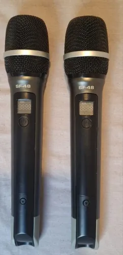 Microfone sem fio duplo staner