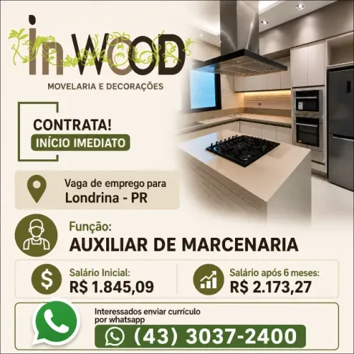 AJUDANTE DE MARCENARIA - LONDRINA