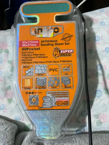 60 pcs de lixas de vários tamanhos Ingco
