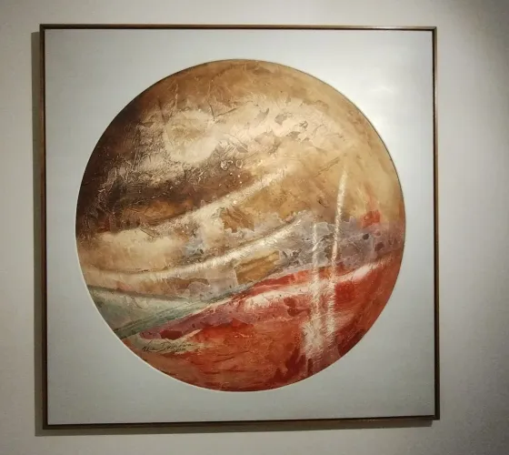 Pintura com moldura luxo 120x120, perfeito estado.