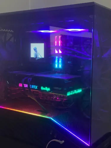 PC Gamer Ryzen 7 5700 + RTX 3070ti Gamerockñ + Nvme 1TB + Water cooler com tela lcd.