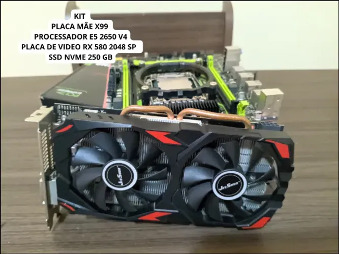 KIT GAMER PLACA MÃE, PROCESSADOR, PLACA DE VIDEO E SSD