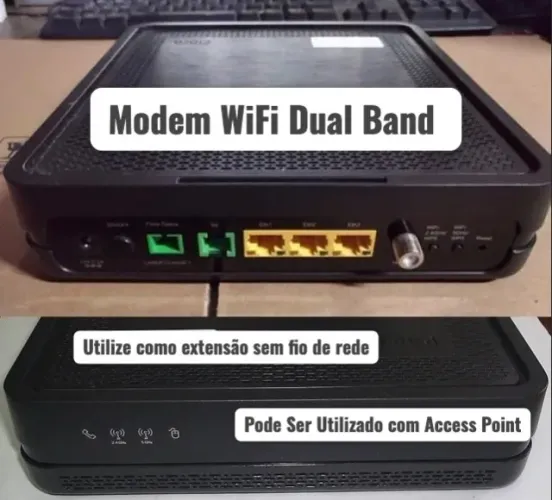 Modem WiFi Dual Band de Operadora - Usar com Extensão sem fio de rede wireless
